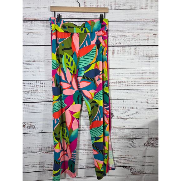 Trina Turk Rainforest Swim Cover up beach pants women's size Large - Picture 2 of 7